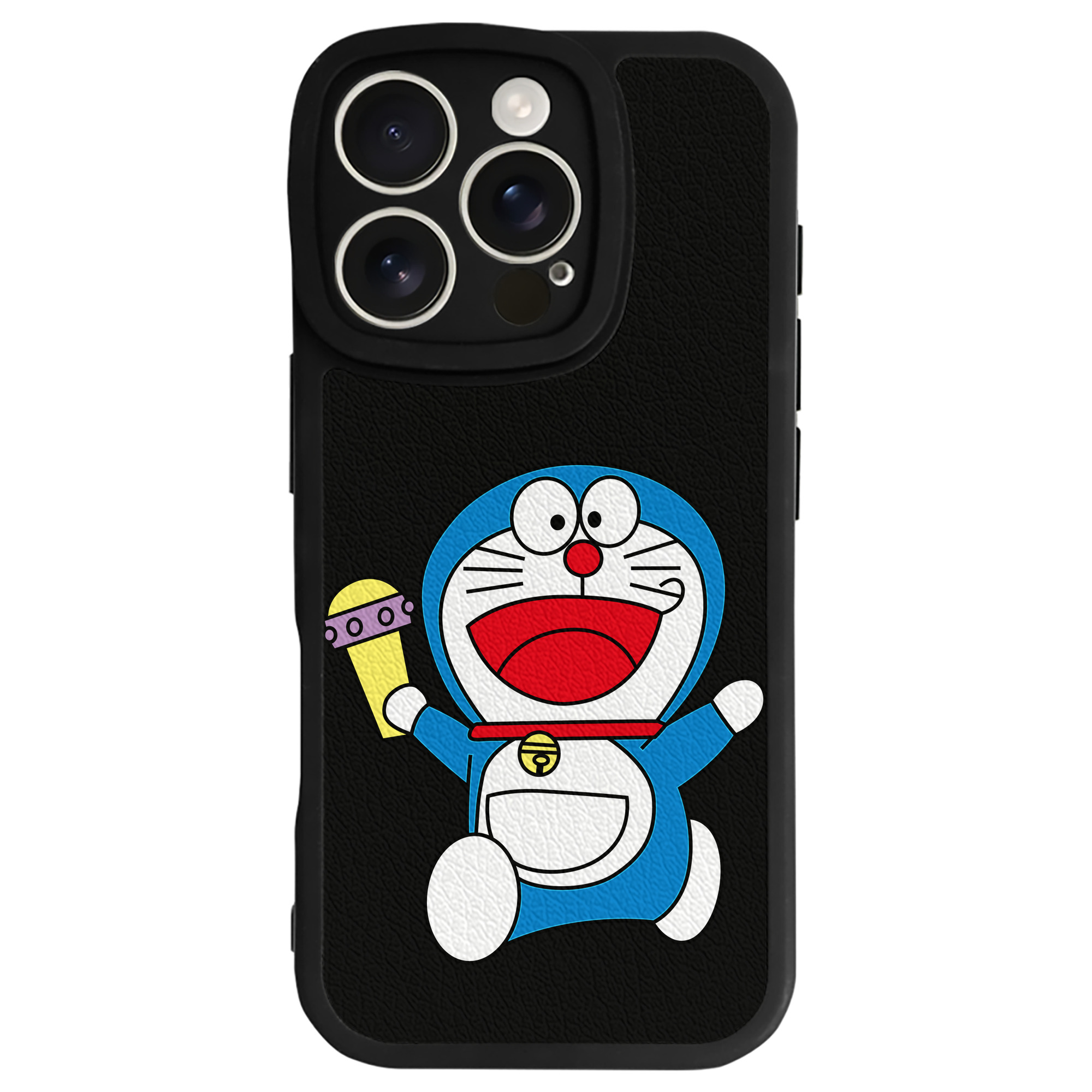 （画像用） ドラえもん Doraemon 【iPhone 16シリーズ対応】シリコンスマホケース（レザー調） 材質：シリコン